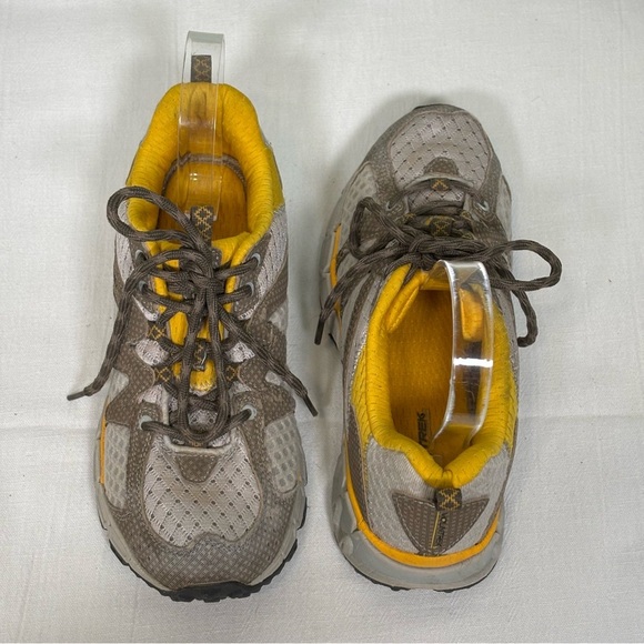 Mountrek Woodland Trail Hiking Shoes Sneakers-Tan/Gray/Yellow-Women Size 7.5 - Picture 5 of 12